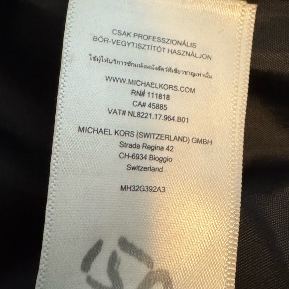 Michael Kors Black Quilted Leather Jacket - Picture 8 of 8